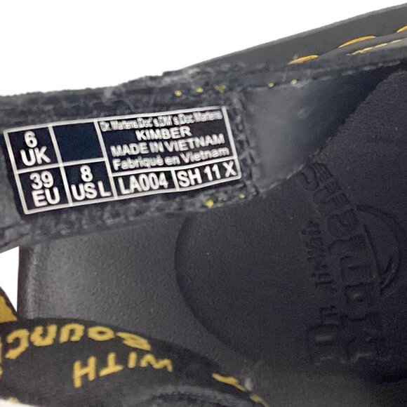 Dr Martens Kimber Hydro Leather Platform Sandal Black - Picture 10 of 11